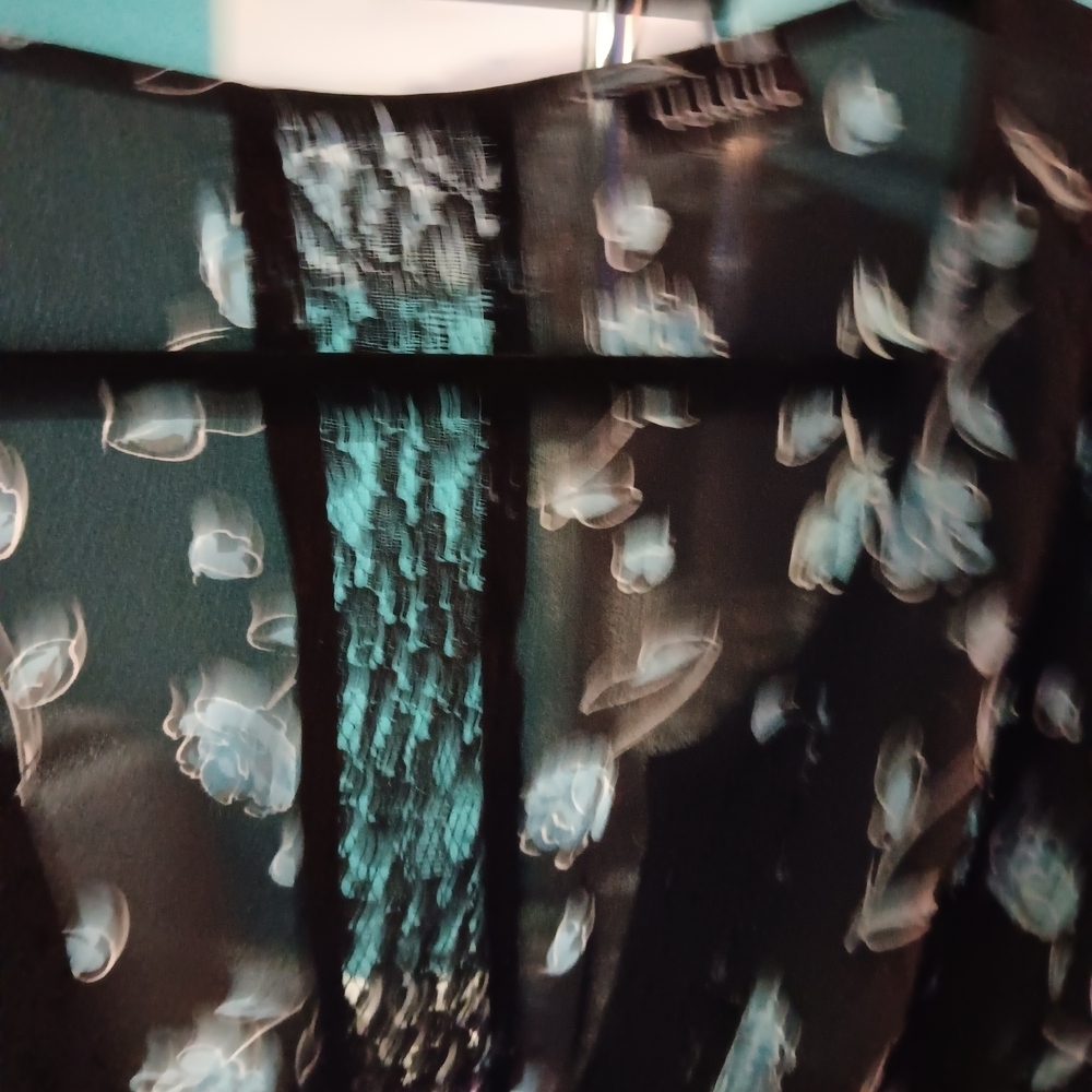 Torrid Floral Black and Blue Dress - Picture 3 of 8
